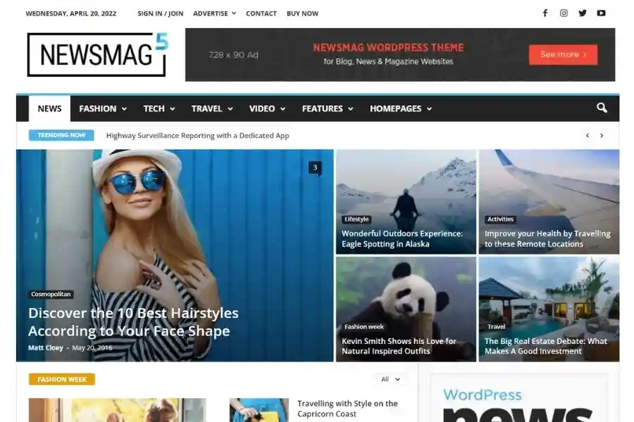 NewsMag WordPress magazine themes